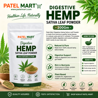 Natural Digestive Hemp Sativa Leaf Powder 200 Gm | PatelMart