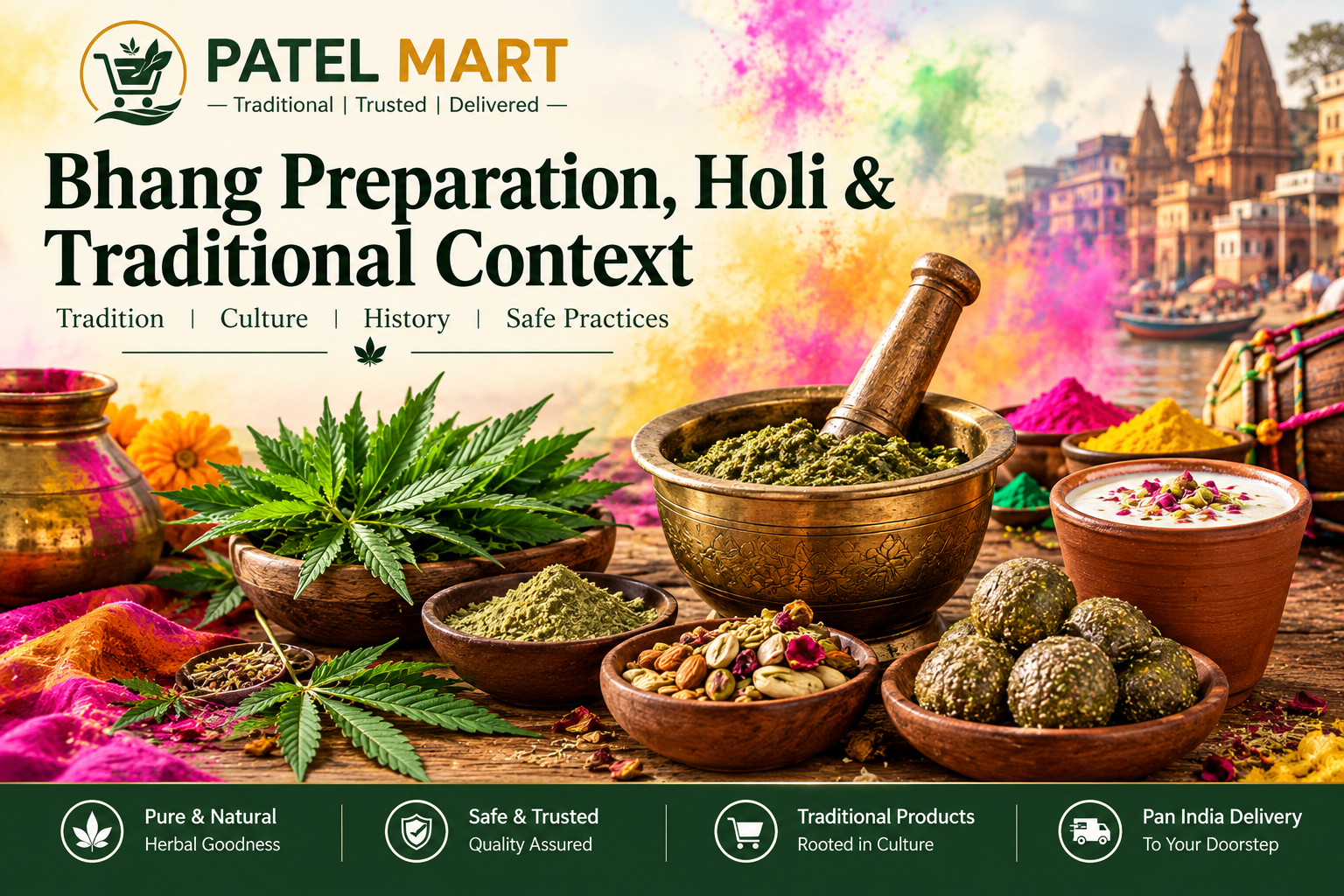 Bhang Preparation Holi Traditional Context